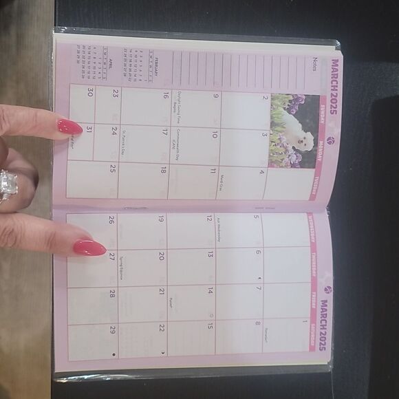 Puppies dogs corgi 2024 2025 monthly Planner pocketbook calendar pug frenchie - Picture 7 of 10